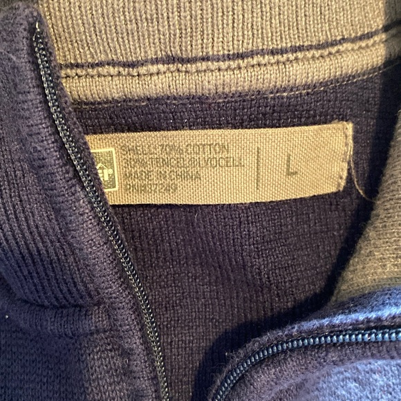 REI Blue 1/4 Zip Pullover Sweater: Size Large - Picture 10 of 11